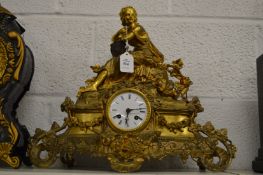 A good French ormolu mantel clock.