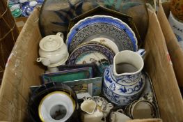 Decorative china and glassware.