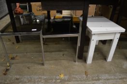 Three coffee tables.