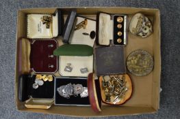 Various cuff links, dress studs and other items.