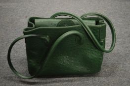 A Franchetti Bond ostrich skin bag.