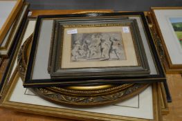 A collection of engravings and prints, mostly classical subjects.