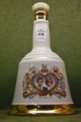 Bells whisky decanter commemorating Charles and Diana.
