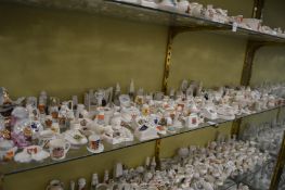 A large collection of crested china.