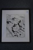 Tim Marwood, original artwork for Thomas the Tank Engine, framed and glazed.