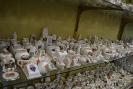 A large collection of crested china.