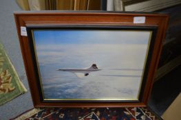 Four prints/photographs relating to concorde.