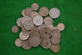 A small group of coins.