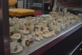 A large collection of crested china.