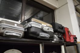A quantity of suitcases.