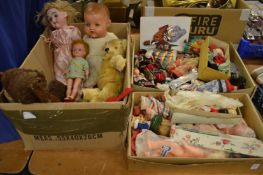 A quantity of dolls and teddy bears etc.
