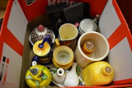 Decorative china and glassware.