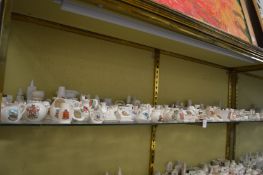 A large collection of crested china.