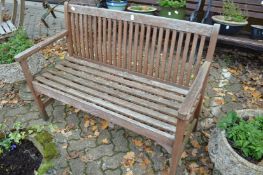A garden bench.