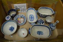 Various Chinese and other porcelain.
