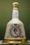 Bells whisky decanter commemorating 60th birthday of QE2.