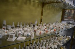 A large collection of crested china.