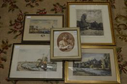 A small group of engravings and prints.