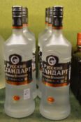Russian standard vodka, six one litre bottles.