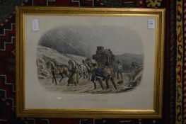 Military Incidents, colour prints, a set of four.