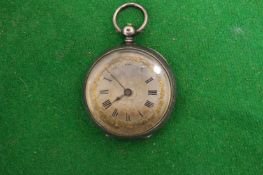 A ladies silver pocket watch.