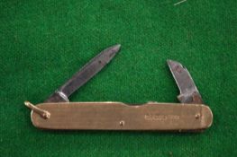 A silver penknife.