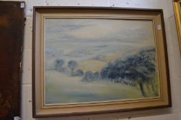 Rural landscape, oil on board.