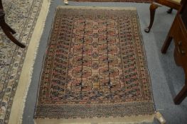 A small Bokhara rug 150cm x 100cm.