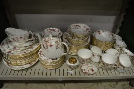 A quantity of Minton Ancestral dinnerware etc to include a table lighter.