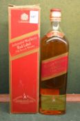 Johnnie Walker red label whisky, boxed.