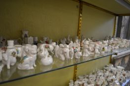 A large collection of crested china.