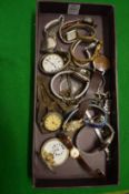 A collection of wrist and pocket watches.