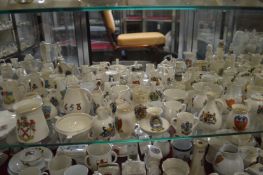 A large collection of crested china.