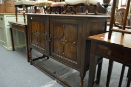 An oak sideboard.