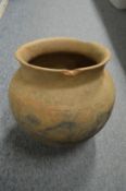An African pottery bowl or food vessel.