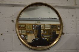 A circular mirror.