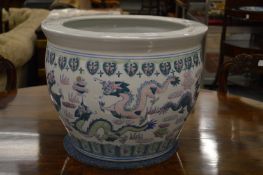 A Chinese porcelain jardiniere.