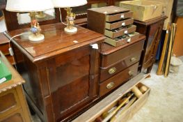 A mahogany sideboard.