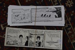 Bill Mevin, original artwork for Dynasty and the Perishers.