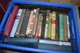 box of military books.