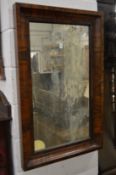 A 19th century rosewood framed mirror.