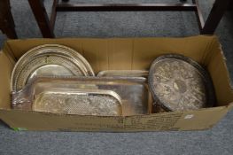 A box of plated items.
