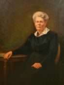 Late 19th/Early 20th Century Continental School, a portrait of a seated lady, oil on canvas, 47.5