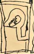 Circle of Jean Arp, An abstract form, ink on paper, 8