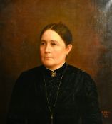 Albert Sticht 19th/20th Century, A pair of portraits, a lady and gentleman, oils on canvas, both