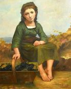 After Bouguereau, The grape picker, 20th Century, indistinctly signed, 23.75