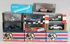 A TRAY OF ELEVEN BOXED CARS.