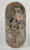 A GERMAN BRONZE, THE LAST SUPPER. Signed, 17ins x17ins.