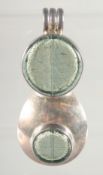 A SILVER DOUBLE PENDANT.