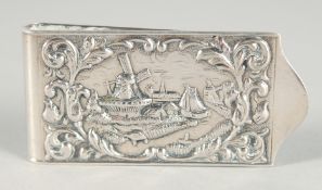 A SILVER MONEY CLIP.